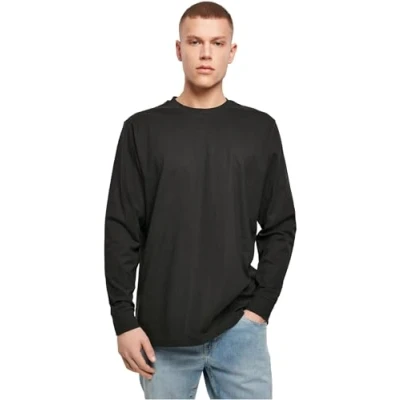 Image of Build Your Brand Longsleeve With Cuffrib, Men&#039;s T Shirt, black, M BY091 00007 0046