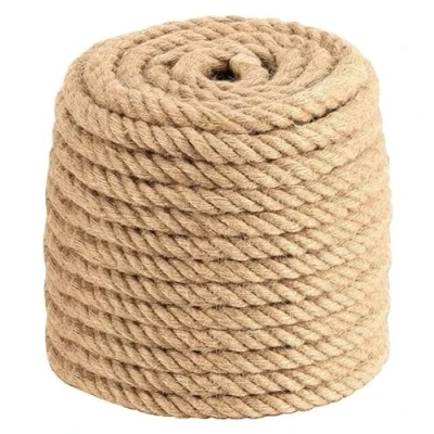 Image of SFQEVHRZ Thick Rope，Hemp Rope， 30MM Natural Jute Rope 20m Twisted Hemp Extra Manila Rope(30MM 20M)