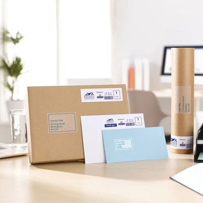 Image of Avery Printable, Customisable Clear Address Mailing Labels, Laser Printers, 16 Labels Per A4 Sheet, 400 QuickPEEL (L7562)