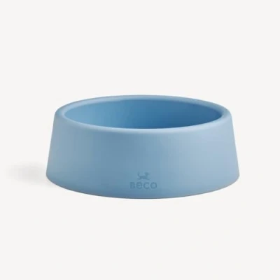 Image of Beco Steady Dog Bowl, Feeding &amp; Water, Coastal Blue, Small