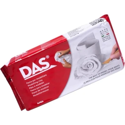 Image of DAS White 1 kg Air Hardening Modelling Clay, Non Bake, Ready To Use, Suitable for All Ages, Ideal Professionals &amp; Hobbyists