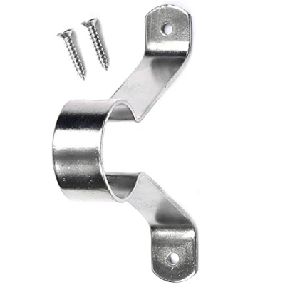 Image of 4X Wardrobe Rail Bracket Supports Large Chrome Hanging Rods