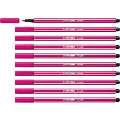 Image of Premium Fibre Tip Pen STABILO 68 Pack of 10 Rose
