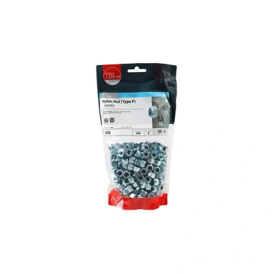 Image of 2x TIMCO Nylon Nuts Type P Zinc 8NPB Pack of 300