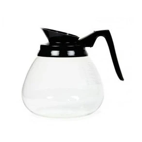 Image of 3 x 64 Oz Glass Decanter c/w Black Handle &amp; Spout (Decanter/Coffee Jug/Glass Coffee Decanters/for Use with Filter Machine)
