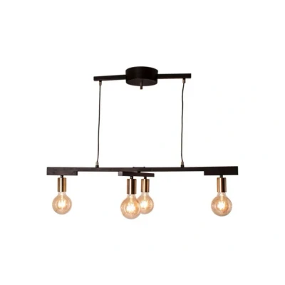 Image of By Rydéns Zeona pendant light, sand black, 4 bulb