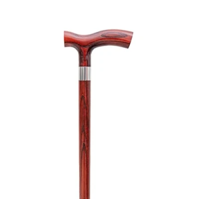 Image of Dr. Watson Handcrafted Wooden Walking Stick, Classic Cane with Fritz Handle (Mahogany)
