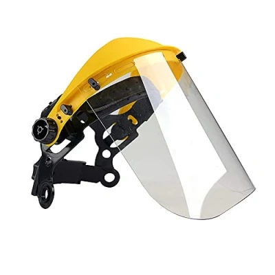 Image of Oregon Q515063 Browguard and Polycarbonate Visor Combination, Adjustable Safety Face Shield, Yellow