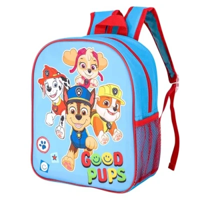 Image of TDL Paw Patrol Kids Backpack Good Pups Blue Lightweight School Bag with Adjustable Straps and Mesh Side Pockets Ideal for Toddlers Preschoolers