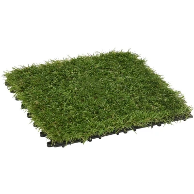 Image of vidaXL Artificial Grass Tiles 22 pcs Green 30x30 cm
