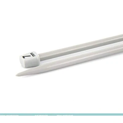 Image of Aluminium Knitting Needles, 2pcs Single Pointed Set Needles 35cm Long Metal (7.00MM)