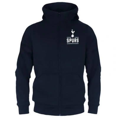 Image of Tottenham Hotspur FC Official Football Gift Boys Fleece Zip Hoody Navy 12 13 Yrs