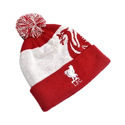 Image of Liverpool FC Ski Bobble Knitted Hat Quick Check Red White