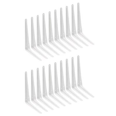 Image of Shelf Brackets White 250x200mm / 10x8&quot; Original Retro London Pattern Shelve Pack of 20 EAI Brand