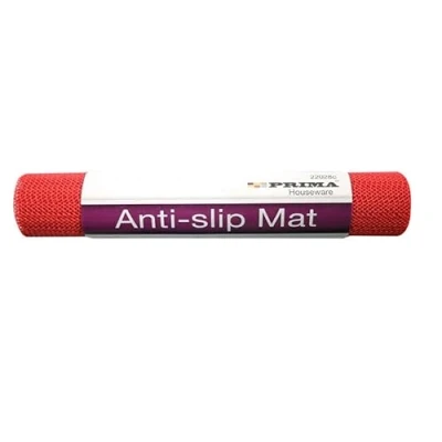 Image of 2 x Anti Non Slip Multi Purpose Rubber Liner Carpet Rug Gripper Dish Drawer Car Dashboard Mat (Red)