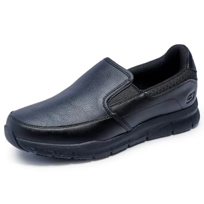 Image of Skechers for Work Men&#039;s Nampa Groton Food Service Shoe,Black Polyurethane, 12 UK