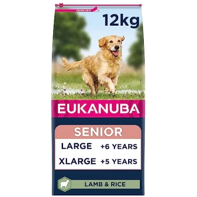 Image of Eukanuba Complete Dry Dog Food for Senior Large and Giant Breeds with Lamb Rice 12 kg