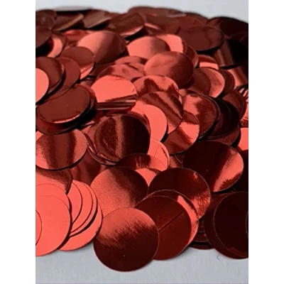Image of Red Metallic Confetti, 1.5cm, 20g (2 pack)