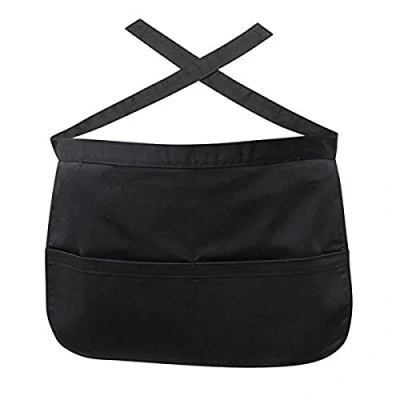 Image of Genware NEV NA13 Money Pocket Apron, Black