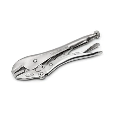 Image of SATA ST71203ST 10 Inch Straight Jaw Locking Pliers, with a Chrome Molybdenum Alloy Steel Body and an Integrated Wire Cutter