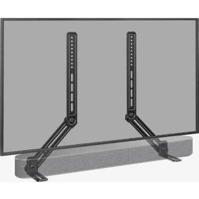 Image of Perlegear Soundbar Bracket with Adjustable Height, Sound bar Wall Mount Up to 6.8kg, Under TV or Above Detachable Long Extension Plates, PGSM04B