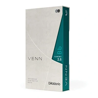Image of D&#039;Addario VENN G2 Synthetic Clarinet Reeds Bb Reed with Advanced Construction of Polymer Fibers, Resin, Natural Cane Strength 2.5
