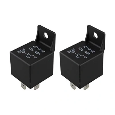 Image of Futheda 2Pcs Standard Car Relay 4 Pin 12V 40A JD1912 SPST Heavy Duty Auto Switches &amp; Starters Compatible with Automotive Truck Van Motorcycle Boat