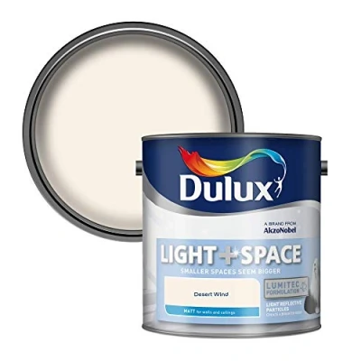 Image of Dulux Light And Space Matt Emulsion Paint For Walls Ceilings Desert Wind 2.5 Litres