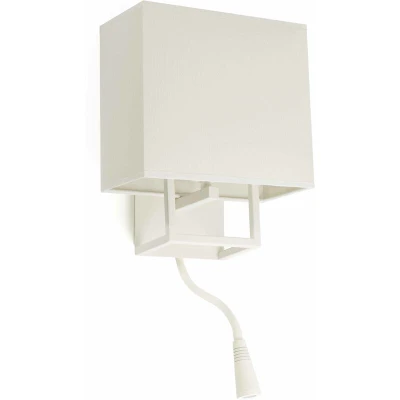 Image of Vesper 1 Light Indoor Wall Reading Lamp White with Shade, E14