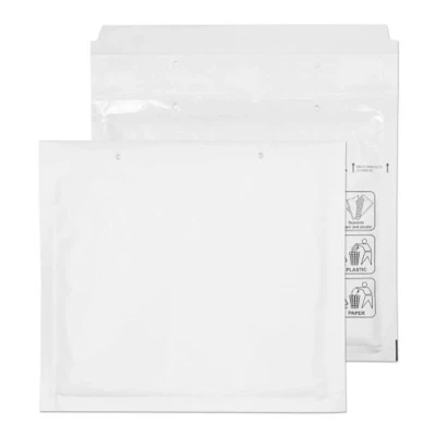 Image of Blake Purely Packaging CD 165 x 180 mm Envolite Peel &amp; Seal Padded Bubble Envelopes (CD) White Pack of 200