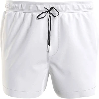 Image of Calvin Klein Men Swim Trunks Medium Drawstring Mid Length, White (Pvh Classic White), XL