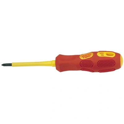 Image of Draper VDE Approved Fully Insulated Cross Slot Screwdriver, No.1 x 80mm (Sold Loose)