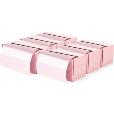 Image of 6 x Simply Hair Luxury Extra Wide Embossed Foil Roll with Built In Cutter 12.7cm 100m Professional Hairdressing for Highlighting &amp; Balayage â“ Rose Gold