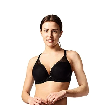 Image of Chantelle Women&#039;s Parisian Allure Plunge T Shirt Bra, Black, 34C