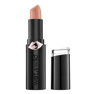 Image of Wet n Wild, Megalast Lipstick, Long lasting Matte Lipstick with Daily Moisture, Extra smooth Formula Microspheres, Natural Marine Plant Extracts, Coenzyme Q10 and Vitamins A &amp; E, Never Nude