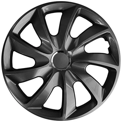 Image of NRM STIG Wheel Hub Caps, 17 Inches, Black, Set of 4