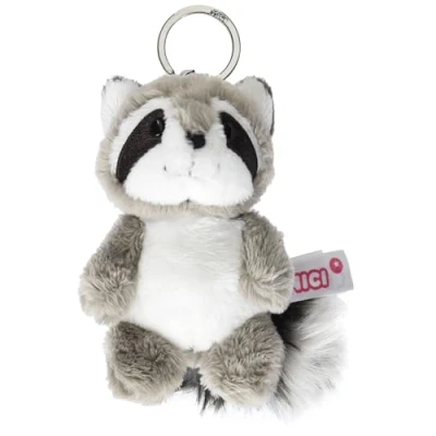 Image of NICI 47869 Raccoon Rod Keyring 10 cm, Grey, One Size