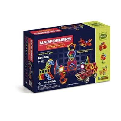 Image of Magformers Smart Set 144 Piece Magnetic Tiles Toy. Lots Of Different Shapes And Building Fun For Children Aged 4, 5, 6, 7, 8.