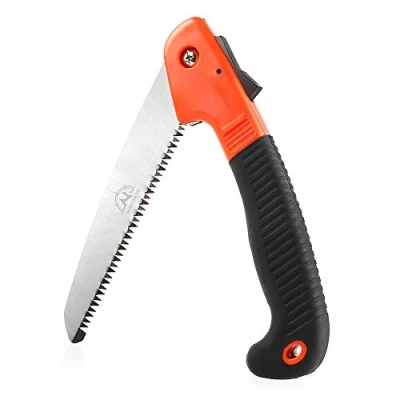 Image of WISDOMLIFE Folding Pruning Saw, Premium Hand Saw with Secure Lock Comfort Soft Grip for Garden or Tree Pruning, Camping, Wood Working, Rugged Durable Trimmer