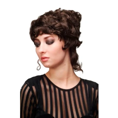 Image of Wig ME UP L.COLONIAL.Lady 6 Historic Lady Quality Baroque Victorian Colonal Era Beehive ringlets curled chocolate brown