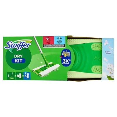 Image of Swiffer Sweeper Basic Kit with 1 Mop, 8 Dry and 3 Wet Floor Cloths