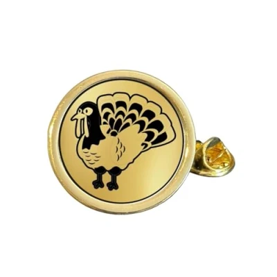 Image of Turkey Award Gold Plated Domed Lapel Pin Badge (O) in Bag