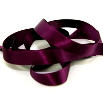 Image of 3mm Berisford Double Faced Satin Ribbon 49 Plum per metre