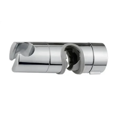 Image of Showerdrape Universal Chrome Shower Rail Slider Attachment for 18 25mm Riser