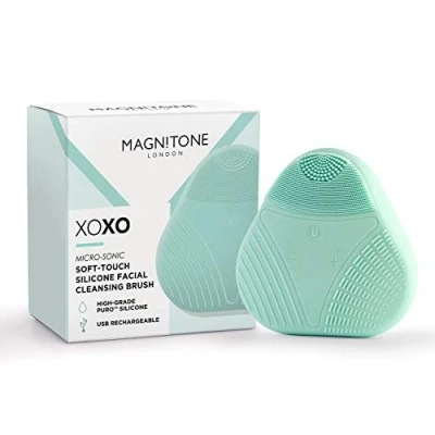 Image of Magnitone Xoxo Micro Sonic Softtouch Silicone Facial Cleansing Brush Green