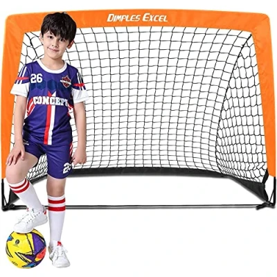 Image of Dimples Excel Football Goal Net for Garden Outdoor Training Lover (4&#039;x3&#039; Orange)