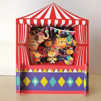 Image of 3 D Laser Cut Pop Up Kid&#039;s Greeting Card Circus Tent