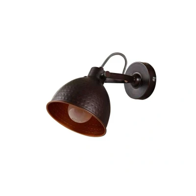 Image of Wall Light &#039;Mirielle&#039; dimmable (Vintage, Antique) in Brown Made of Metal for e.g. Living Room &amp; Dining (1 Source, E27) from Lindby Lighting, lamp