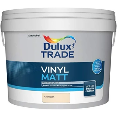 Image of Dulux Trade Vinyl Matt Magnolia 10L