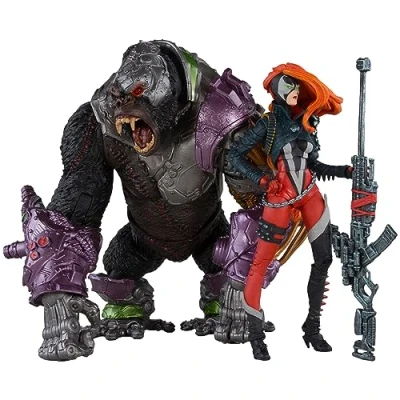 Image of McFarlane Toys Spawn She &amp; Cygor Action Figure 2 Pack Gold Label, Highly Detailed Ultra Articulated Collectibles with Exclusive Window Box Packaging Collectible Figures